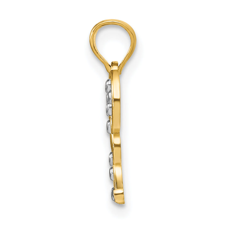 14k Yellow, White Gold Polished Finish Butterfly Pendant