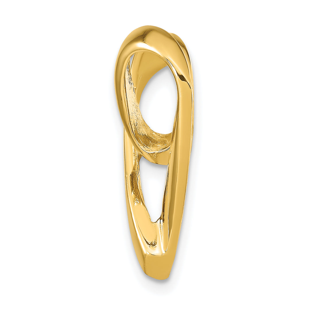 14k Yellow Gold Polished Heart Design Slide Pendant