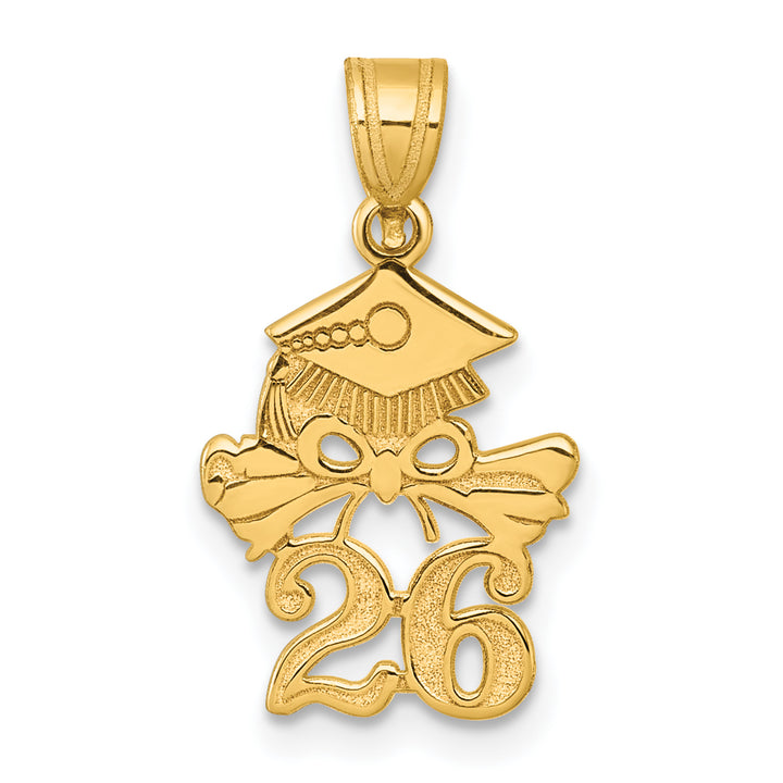 14K Yellow Gold Graduation Cap Diploma 26 Charm