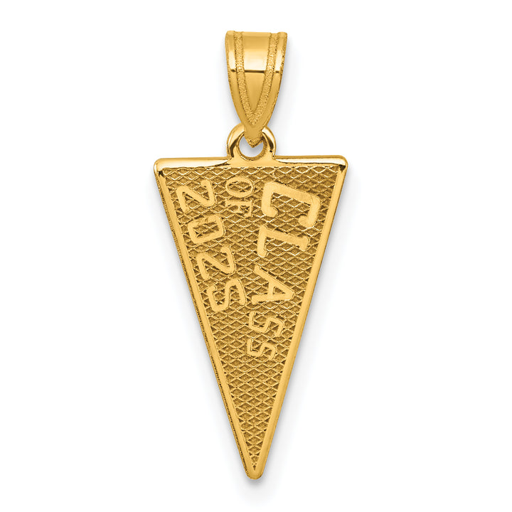 14K Yellow Gold Class Of 2025 Rally Flag Graduation Charm