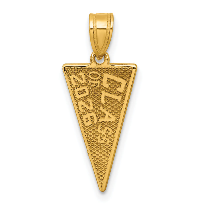 14K Yellow Gold Class Of 2026 Rally Flag  Graduation Charm
