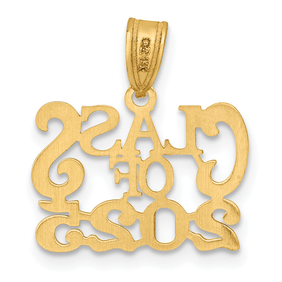 14k Yellow Gold CLASS OF 2025 Charm Pendant