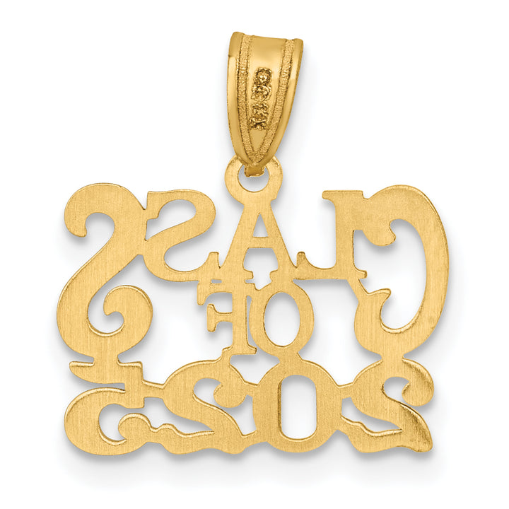 14k Yellow Gold CLASS OF 2025 Charm Pendant