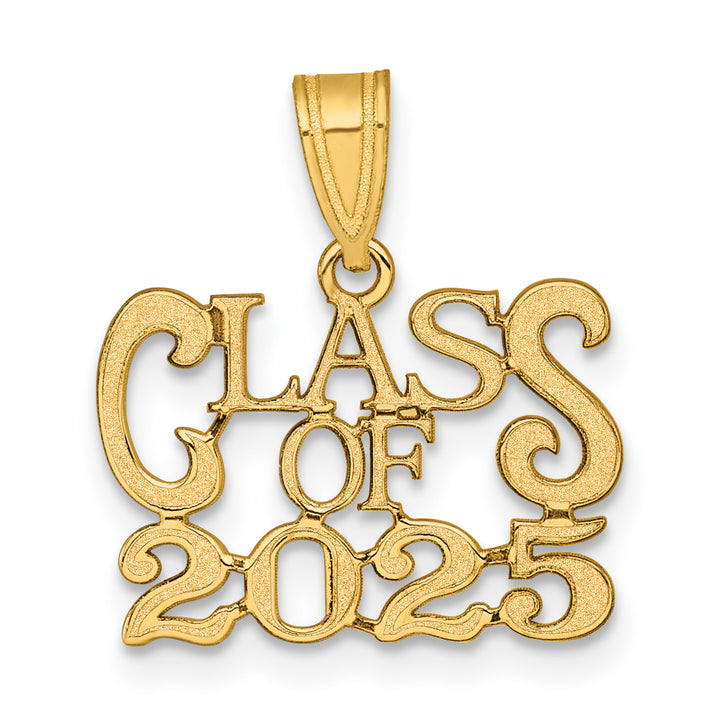 14k Yellow Gold CLASS OF 2025 Charm Pendant