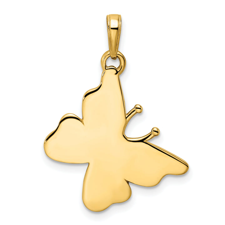 14k Yellow, White Gold D.C Fancy Butterfly Pendant