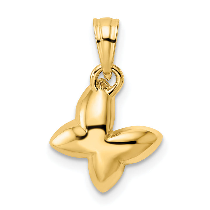 14k Yellow, White Gold Half D.C Design Butterfly Pendant