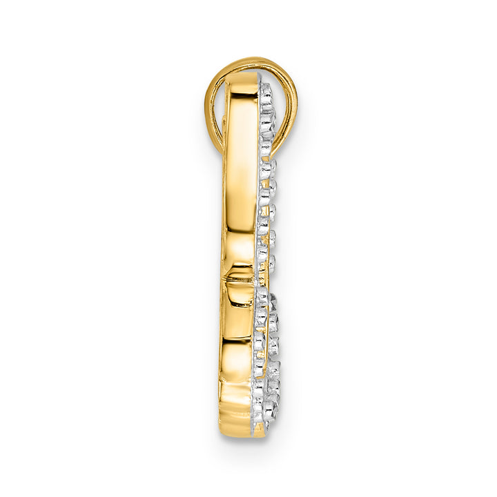 14k Yellow, White Gold D.C Butterfly Design Pendant