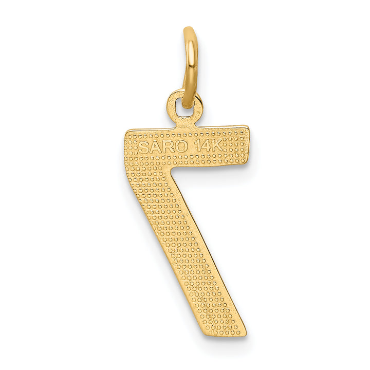 14k Yellow Gold Medium Polished Number 7 Charm