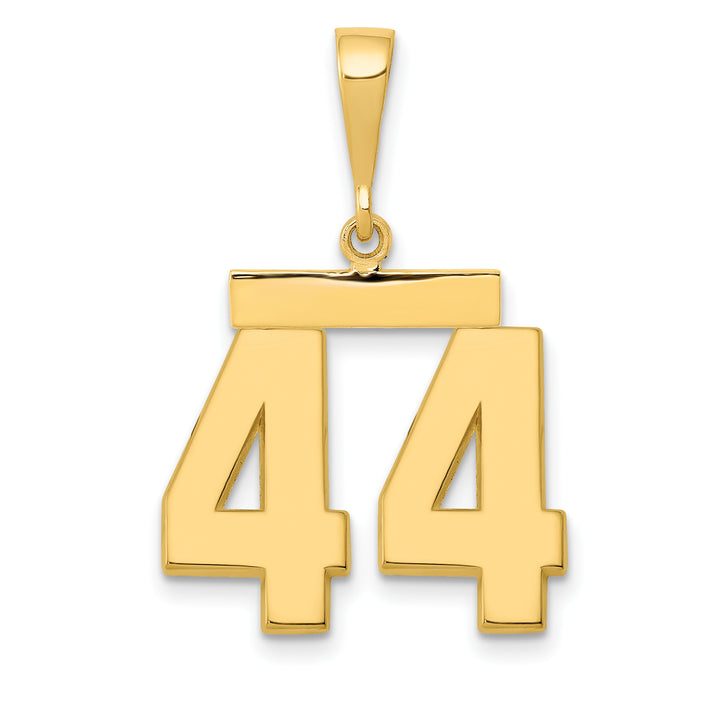 14k Yellow Gold Medium Polished Number 44 Charm