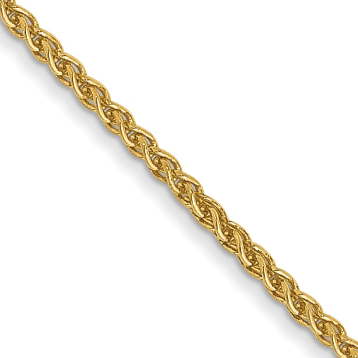 14K Yellow Gold 1.05mm Spiga Chain 14 Inch