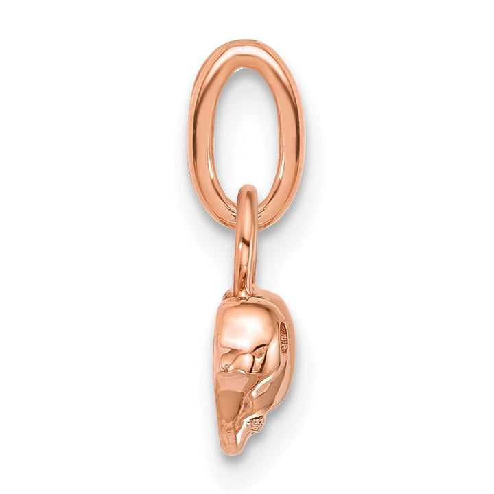 14K Rose Gold Polished Finish Diamond Bird Pendant