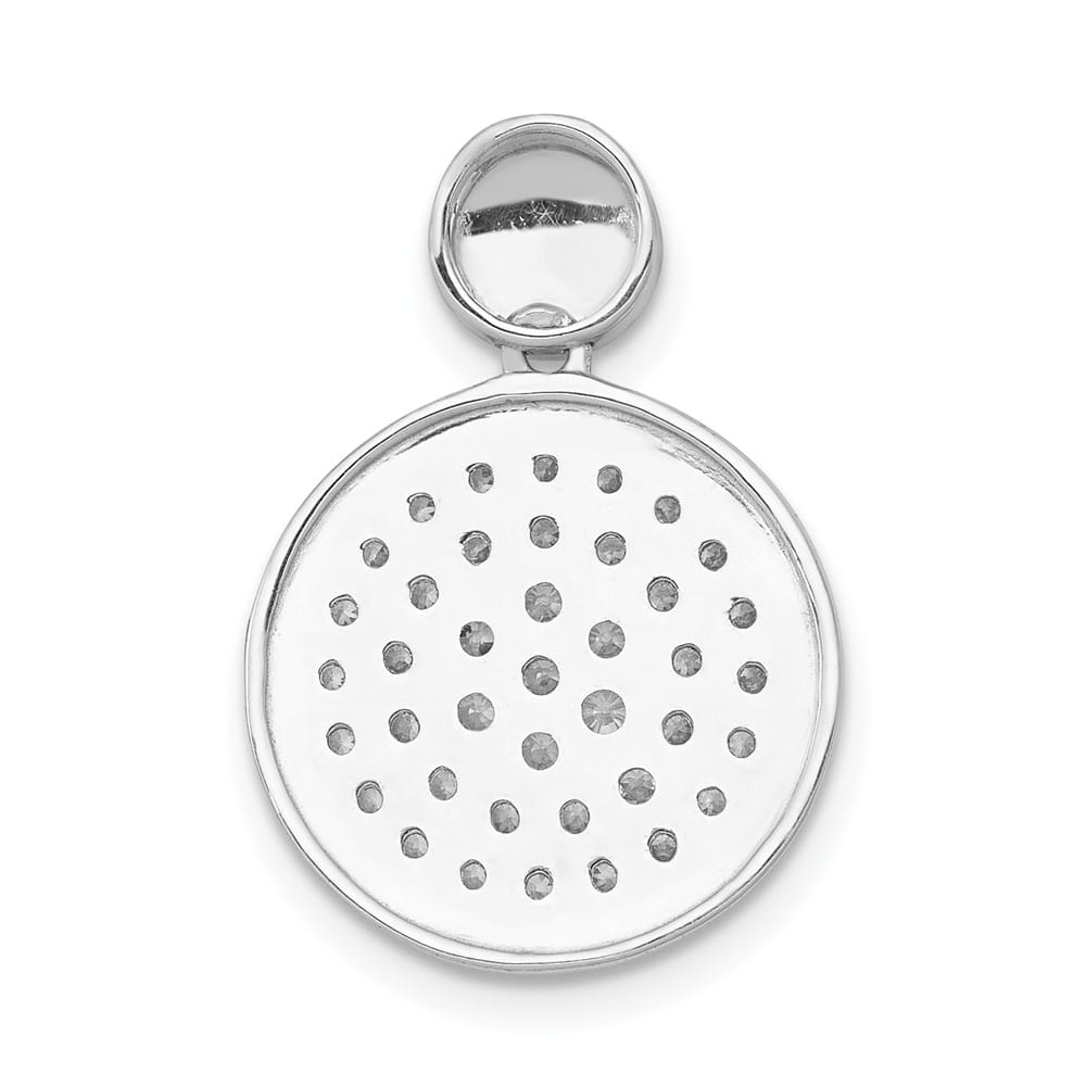 Lovely Rita's Pendants & Charms 14K White Gold 1/2 ct Diamond Pave Fancy Circle Pendant