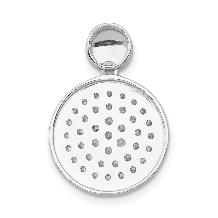 Lovely Rita's Pendants & Charms 14K White Gold 1/2 ct Diamond Pave Fancy Circle Pendant