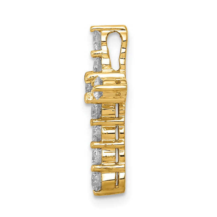 14k 3/4 CT I1 Diamond Elegant Design Cross Chain Slide