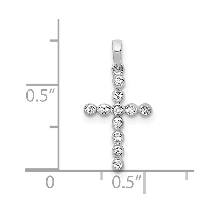 Lovely Rita's Pendants & Charms 10K White Gold 1/10 ct Diamond Cross Pendant