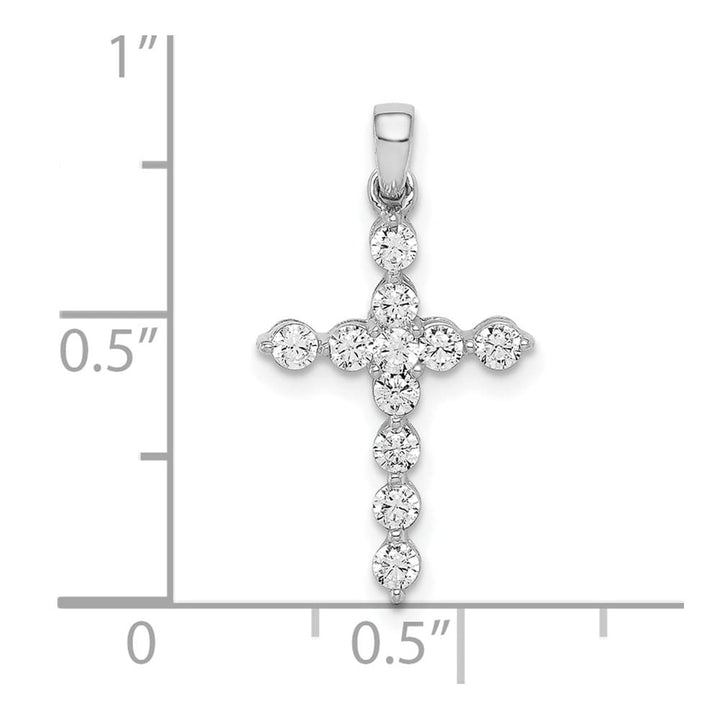 Lovely Rita's Pendants & Charms 10K White Gold 3/8 ct Diamond Cross Pendant