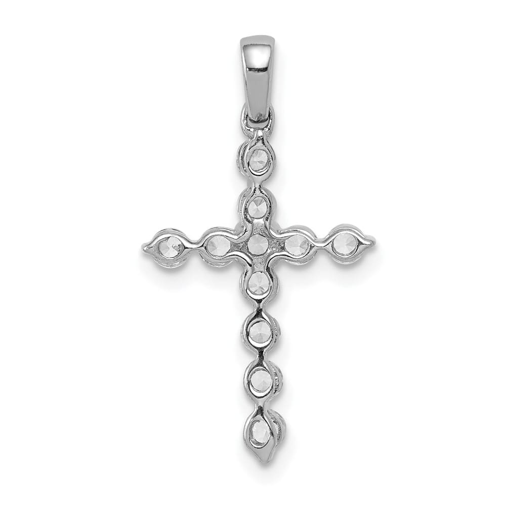 Lovely Rita's Pendants & Charms 10K White Gold 1/2 ct Diamond Cross Pendant