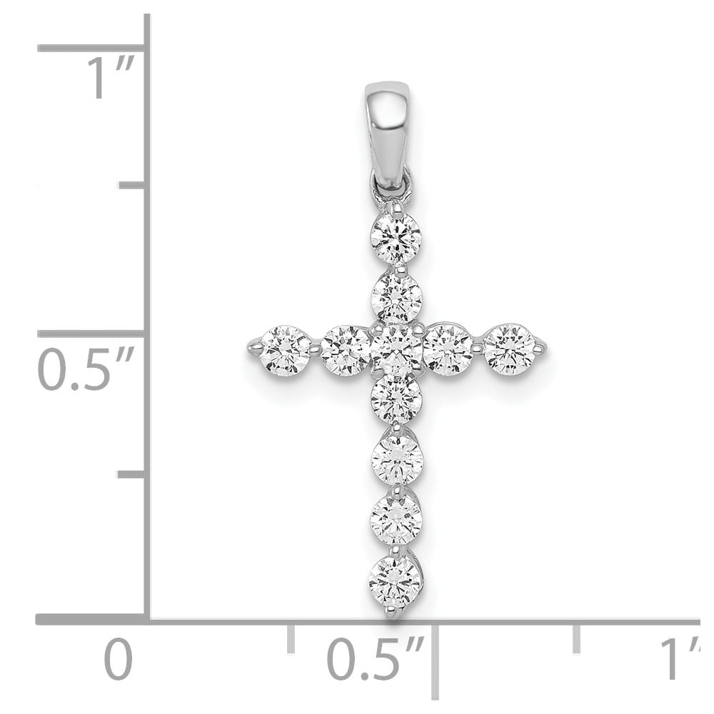 Lovely Rita's Pendants & Charms 10K White Gold 1/2 ct Diamond Cross Pendant