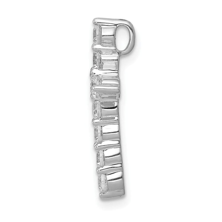 Lovely Rita's Pendants & Charms 10K White Gold 3/4 ct Diamond Cross Chain Slide