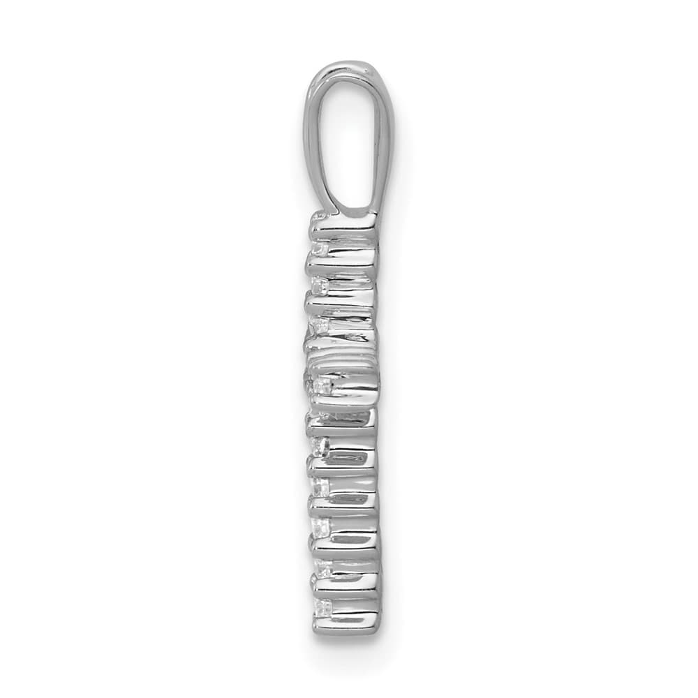Lovely Rita's Pendants & Charms 10K White Gold 1/6 ct Diamond Latin Cross Pendant