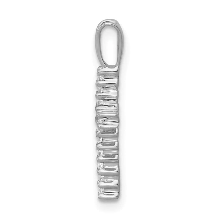 Lovely Rita's Pendants & Charms 10K White Gold 1/6 ct Diamond Latin Cross Pendant