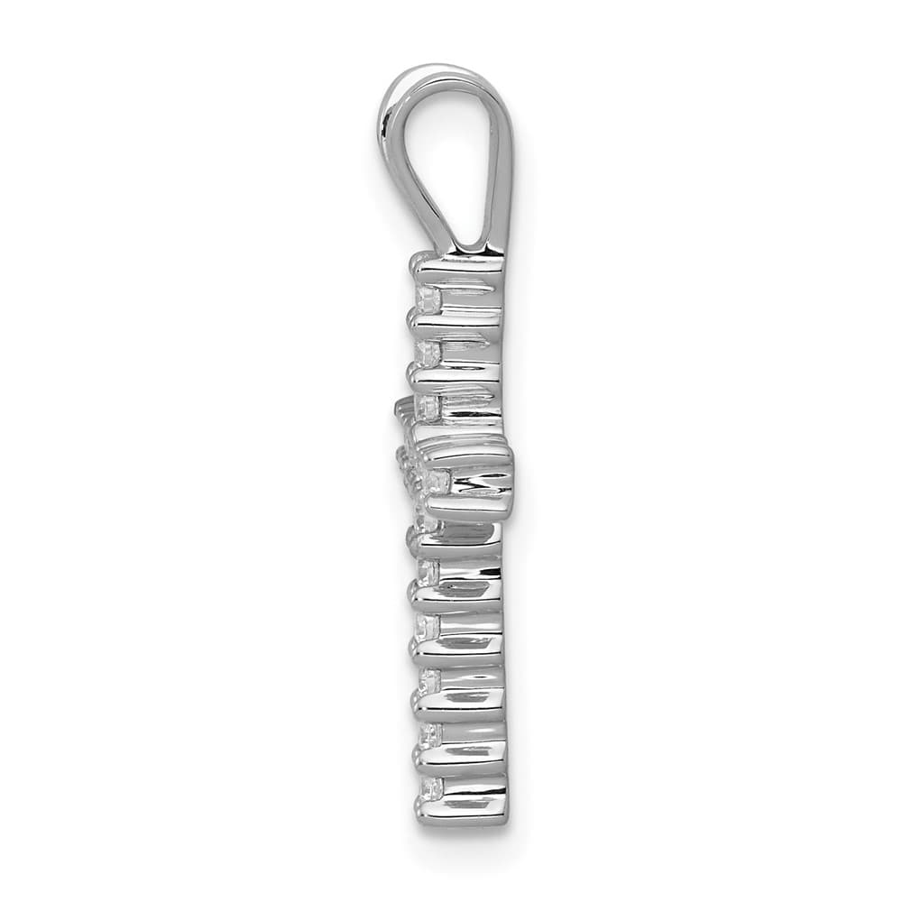 Lovely Rita's Pendants & Charms 10K White Gold Small 1/4 ct Diamond Latin Cross Pendant