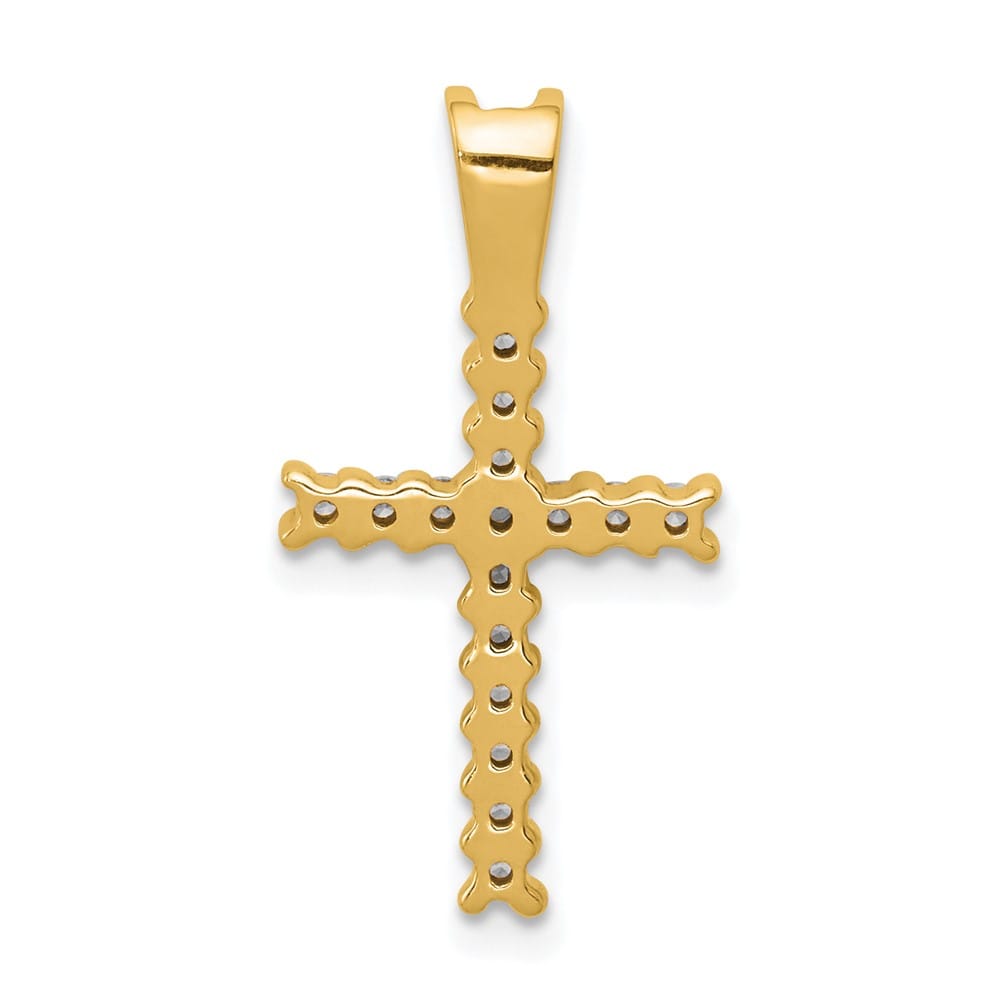 Lovely Rita's Pendants & Charms 10K Yellow Gold 1/4 ct Diamond Latin Cross Pendant