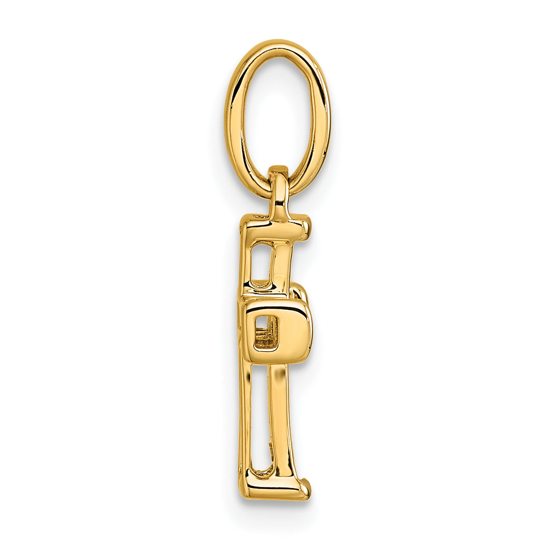 14k Yellow Gold Small 1/10 CT Diamond Fancy Latin Cross Pendant