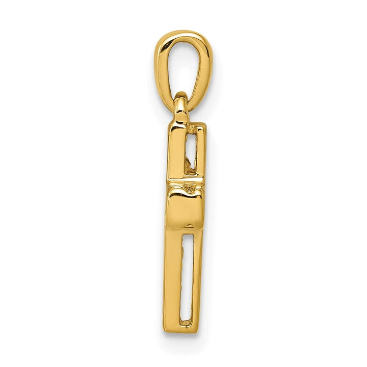 Lovely Rita's Pendants & Charms 10K Yellow Gold 1/6 ct Diamond Latin Cross Pendant