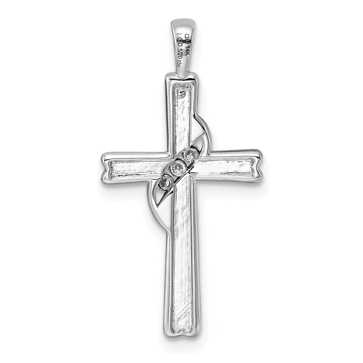 Lovely Rita's Pendants & Charms 10K Yellow Gold 1/20 ct I1 Clarity Diamond Cross Pendant