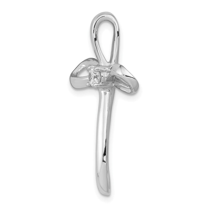 Lovely Rita's Pendants & Charms 10K White Gold Large 1/6 ct Diamond Cross Slide Pendant