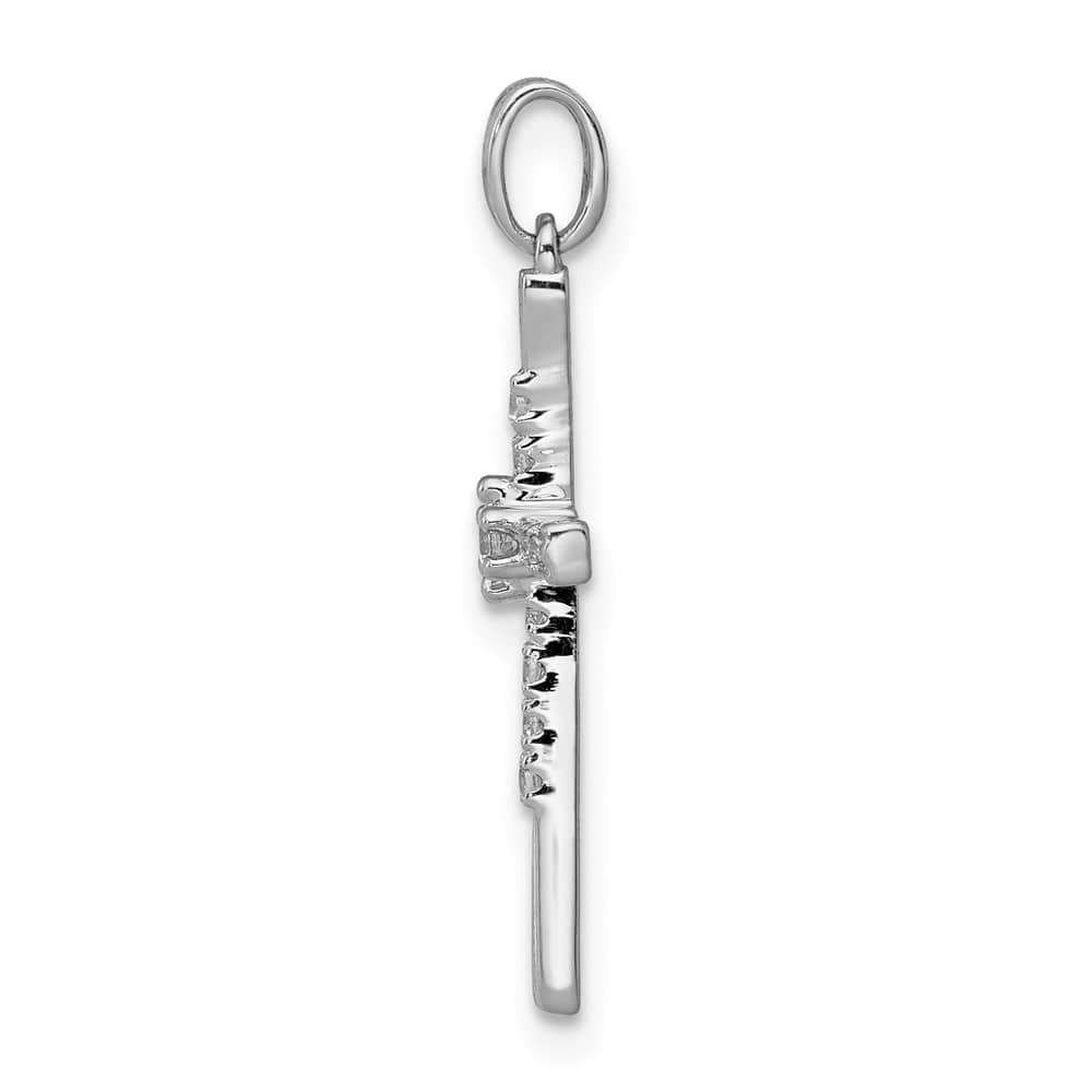 Lovely Rita's Pendants & Charms 10K White Gold 1/10 ct Diamond Cross Pendant