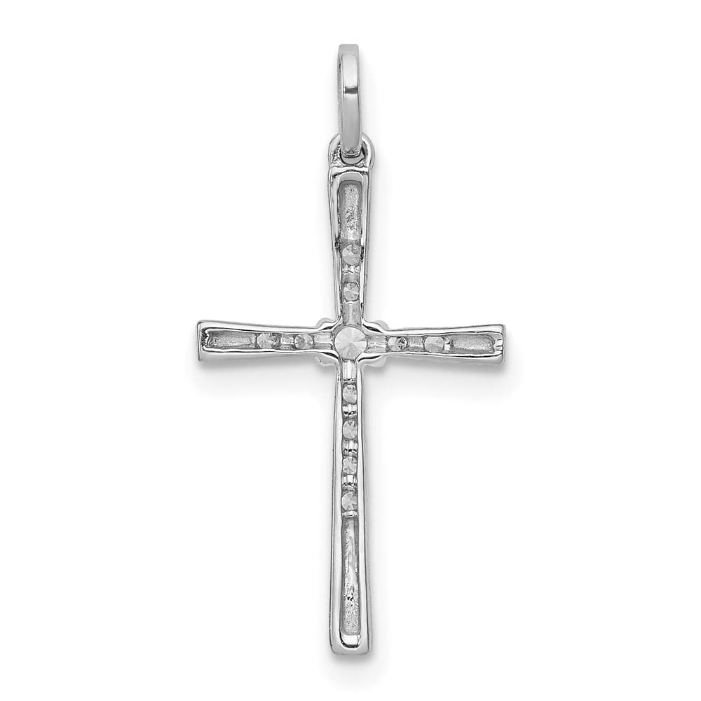 Lovely Rita's Pendants & Charms 10K White Gold 1/10 ct Diamond Cross Pendant