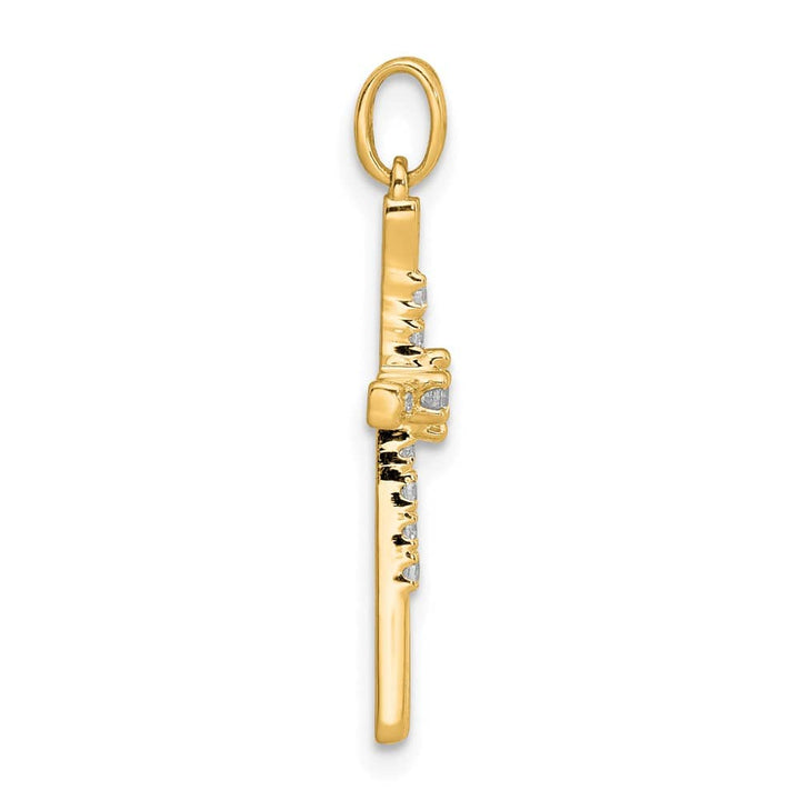 Lovely Rita's Pendants & Charms 10K Yellow Gold 1/10 ct Diamond Cross Pendant