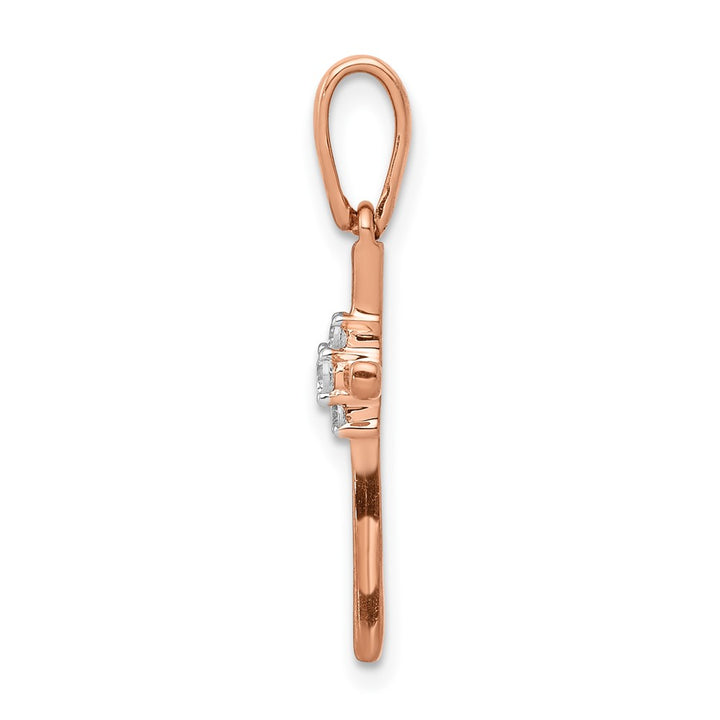 Lovely Rita's Pendants & Charms 10K Rose Gold .03 ct Diamond Cross Pendant