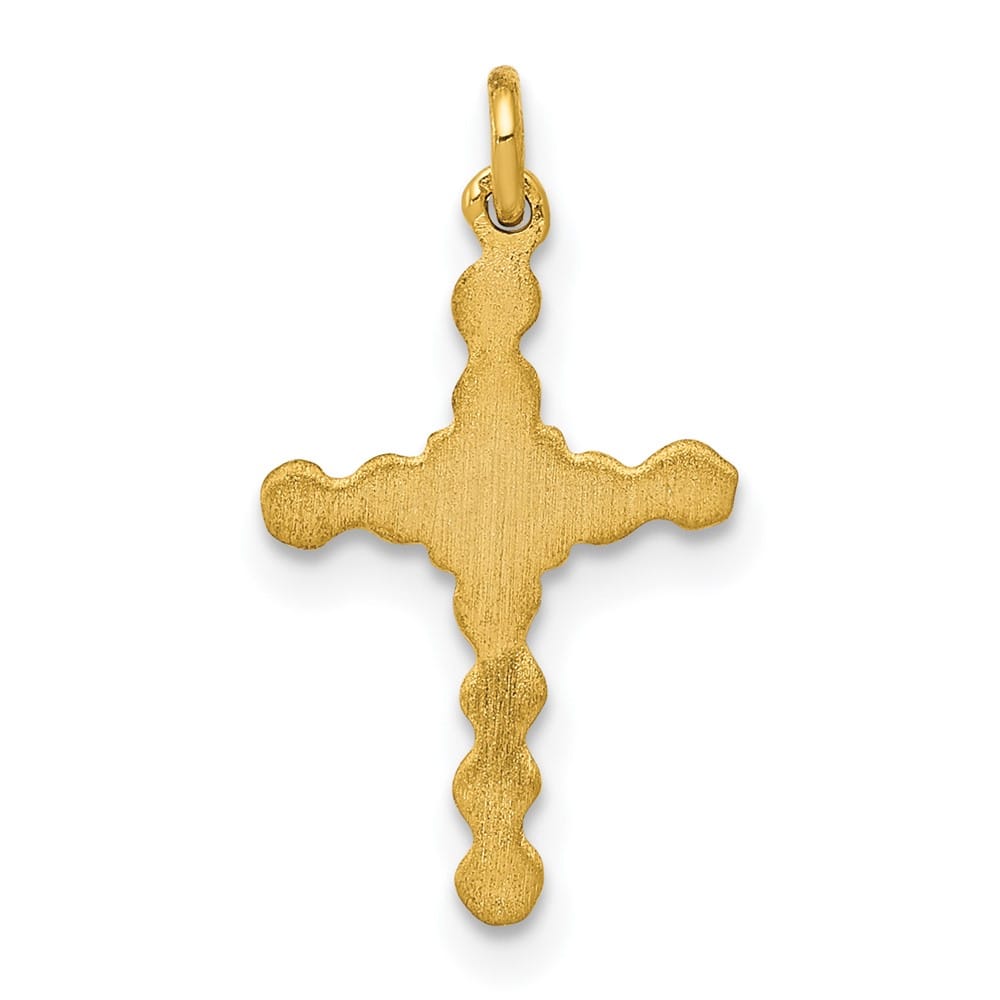 Lovely Rita's Pendants & Charms 10K Yellow Gold Small .01 ct Diamond Cross Charm