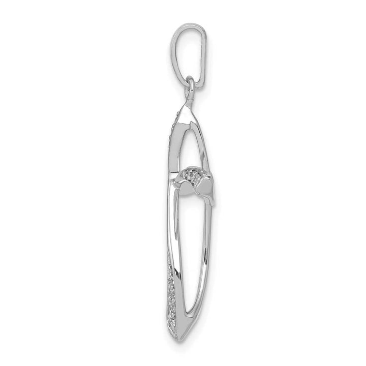 Lovely Rita's Pendants & Charms 10K White Gold 1/10 ct Diamond Cross Pendant