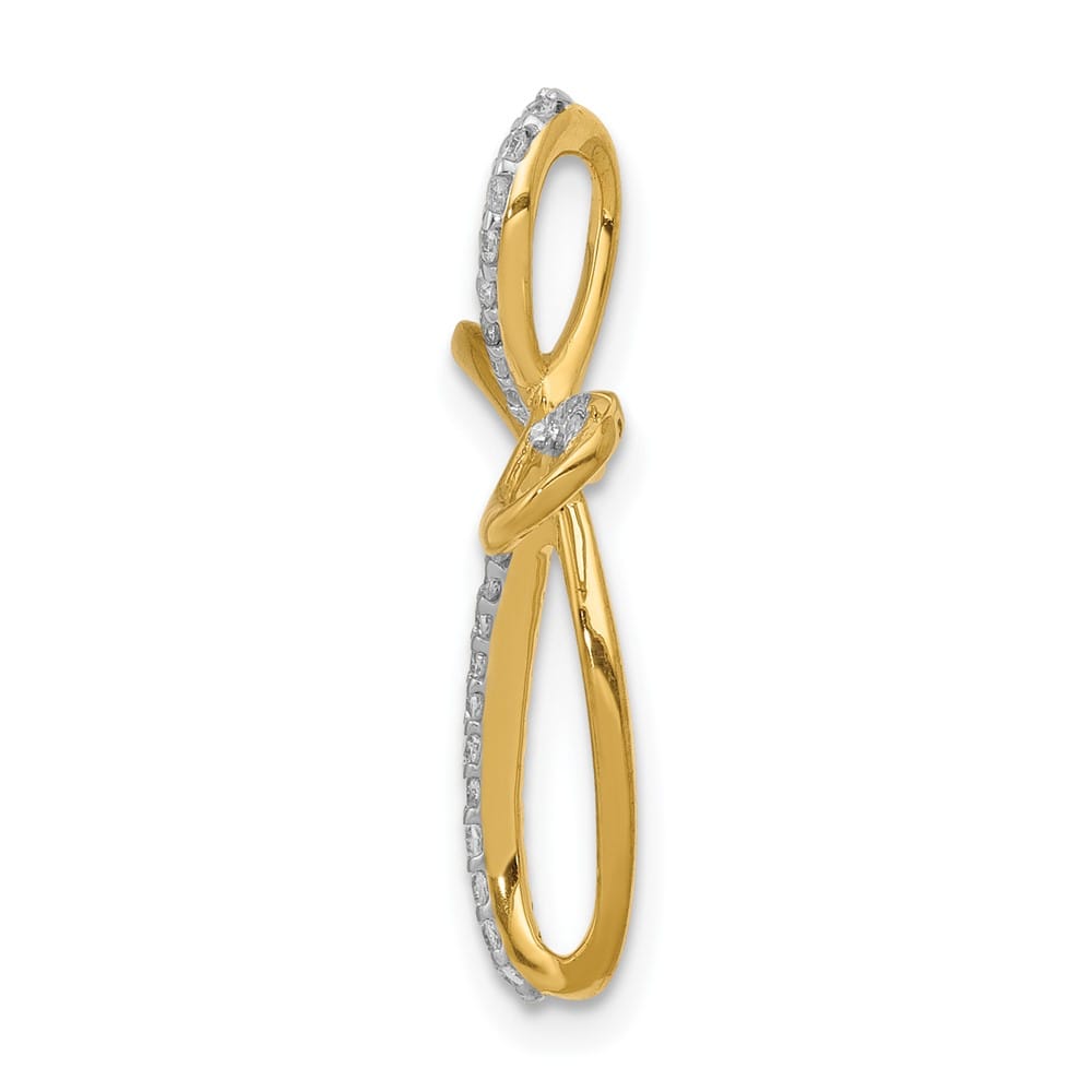 Lovely Rita's Pendants & Charms 10K Yellow Gold 1/6 ct Diamond Cross Slide Pendant