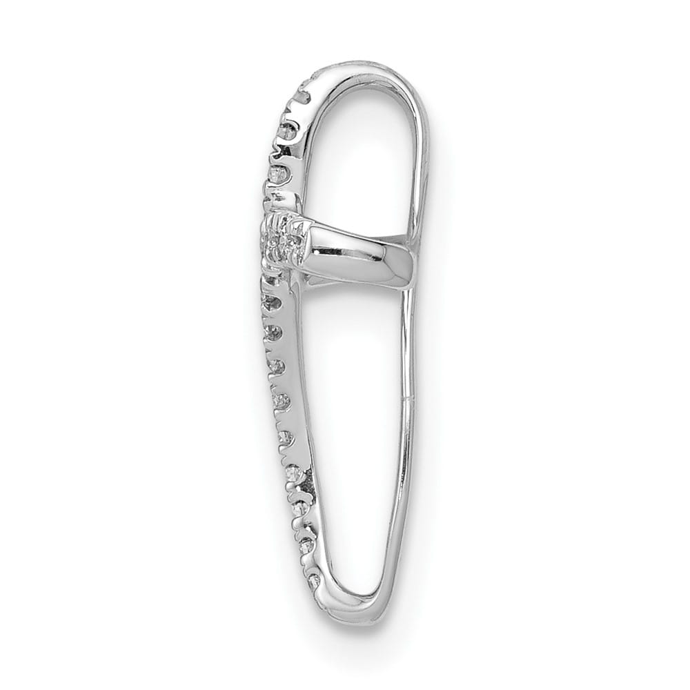 Lovely Rita's Pendants & Charms 10K White Gold 1/15 ct Diamond Cross Slide Pendant