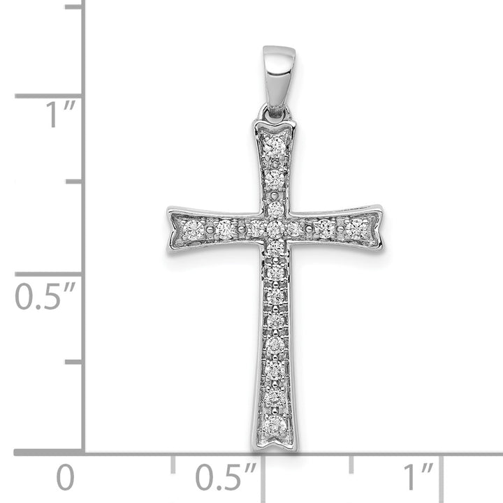 Lovely Rita's Pendants & Charms 10K White Gold 1/5 ct Diamond Cross Pendant