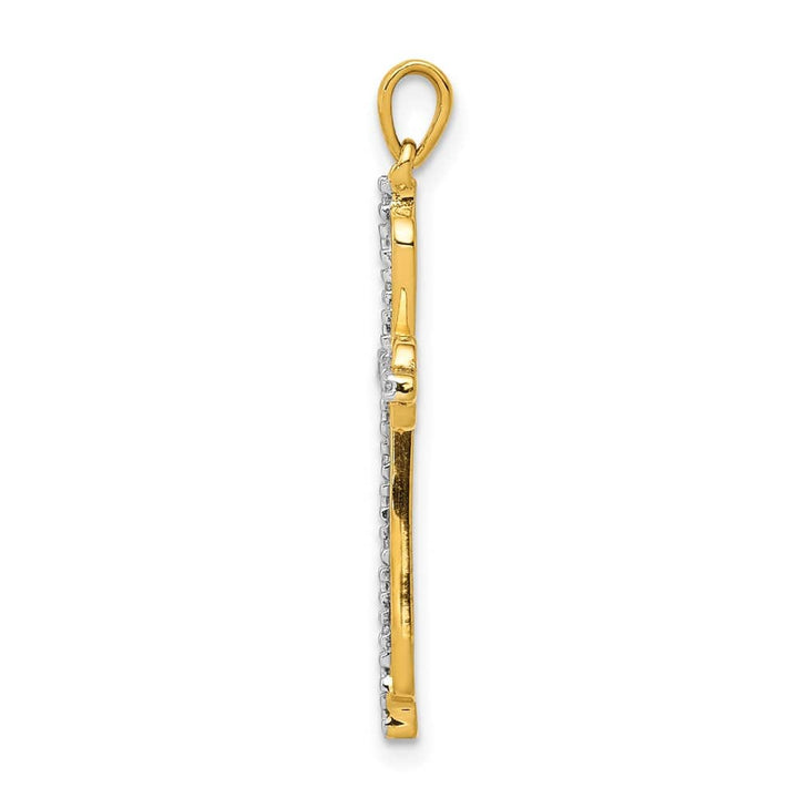 Lovely Rita's Pendants & Charms 10K Yellow Gold .03 ct Diamond Cross Pendant