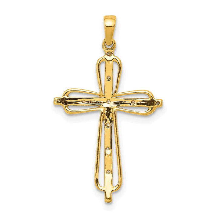 Lovely Rita's Pendants & Charms 10K Yellow Gold .03 ct Diamond Cross Pendant
