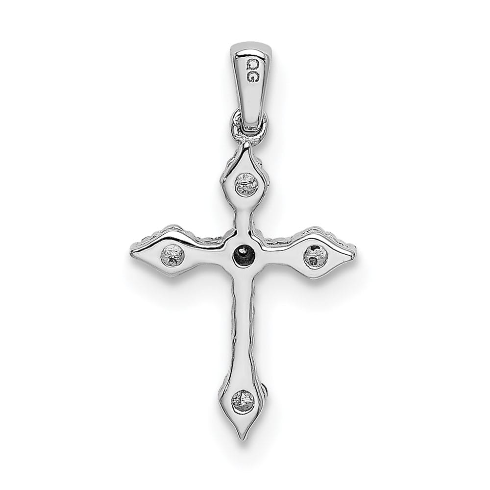 Lovely Rita's Pendants & Charms 10K White Gold 1/15 ct Diamond Small Cross Pendant