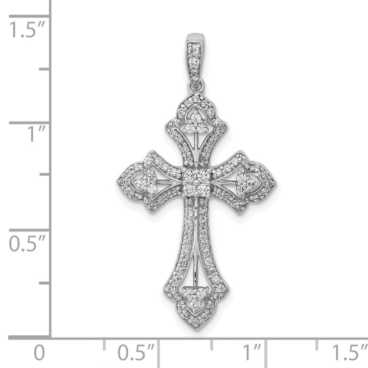 Lovely Rita's Pendants & Charms 10K White Gold 1/2 ct Diamond Fancy Cross Pendant