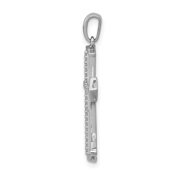 Lovely Rita's Pendants & Charms 10K White Gold 1/8 ct Diamond Passion Cross Pendant
