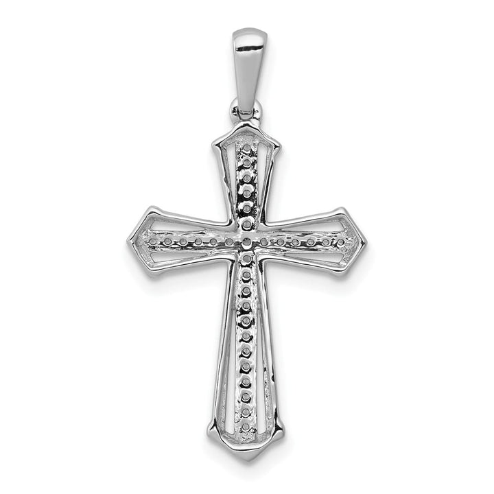 Lovely Rita's Pendants & Charms 10K White Gold 1/8 ct Diamond Passion Cross Pendant