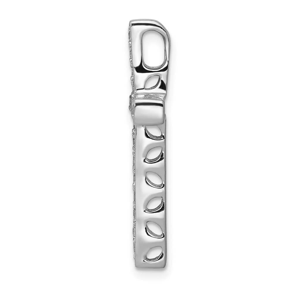 Lovely Rita's Pendants & Charms 10K White Gold 3/8 ct Diamond Large Latin Cross Chain Slide