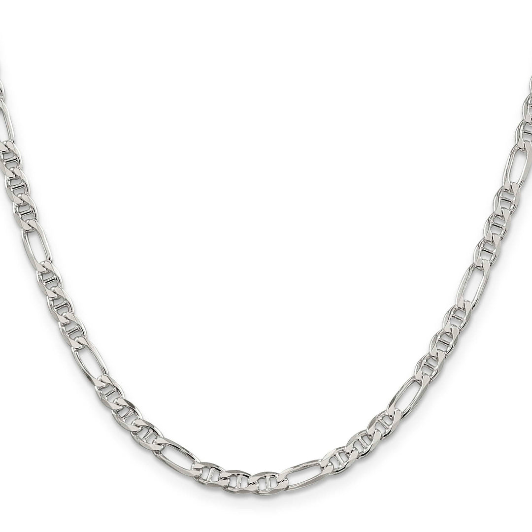 Sterling Silver 3.75mm Figaro Anchor Chain 26 Inch