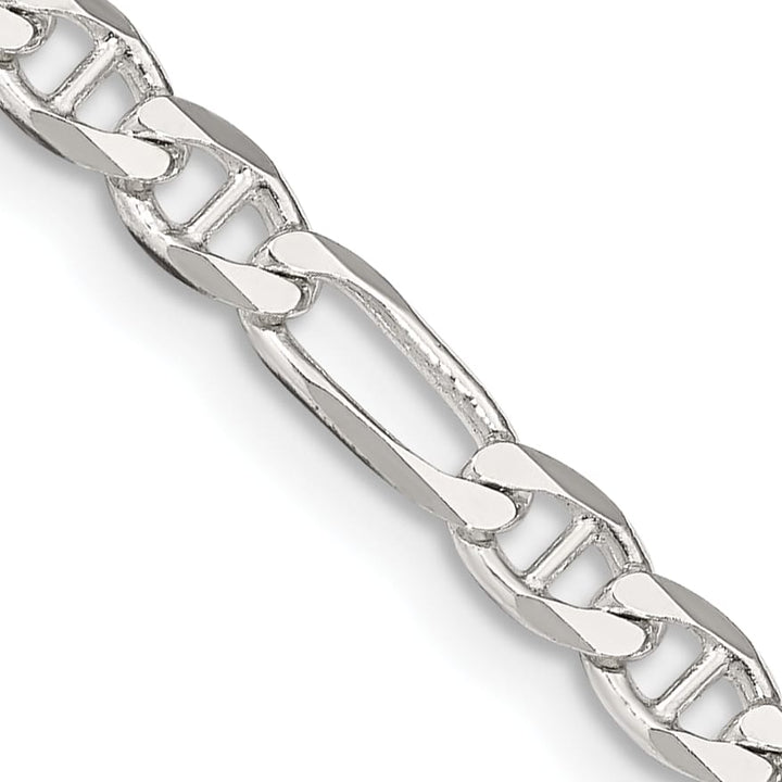 Sterling Silver 3.75mm Figaro Anchor Chain 26 Inch