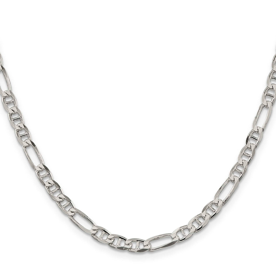 Sterling Silver 4.5mm Figaro Anchor Chain 26 Inch